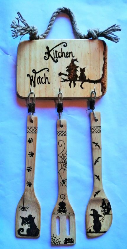 Kit Cocina de Bruja – Cucharones Pirograbados